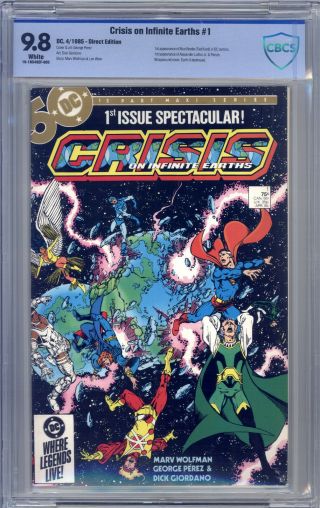 Crisis On Infinite Earths 1 Cbcs 9.  8 Perez,  1st Blue Beetle (ted Kord) Superman