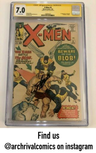 X - Men 3 Cgc 7.  0 Ss Signed By Stan Lee