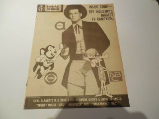 1961 Paper Ad 12 Pg James Garner Maverick Tv Show Ads Mighty Mouse Ideal Robot