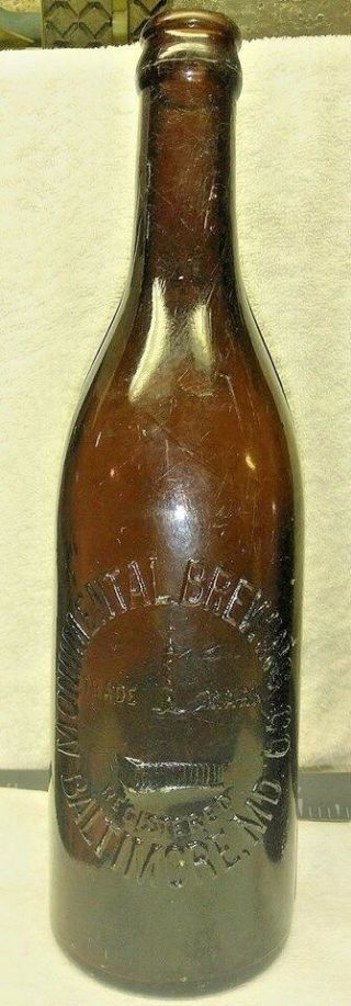 2 Vintage Beer bottles 1 Monumental Brewing company & 1 J F Wiessner & Sons 2