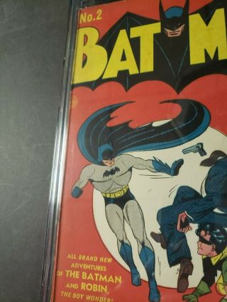 Batman 2 CGC 5.  0 Off - White pages 2nd Joker and Catwoman appearance 4