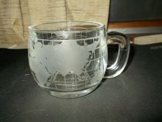 Nescafe Clear Glass Globe Coffee Mug Vintage 2