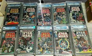 Star Wars - 1977 - 1 Through 10 All Ten Graded Cgc 9.  6 - White Pages.  Wow