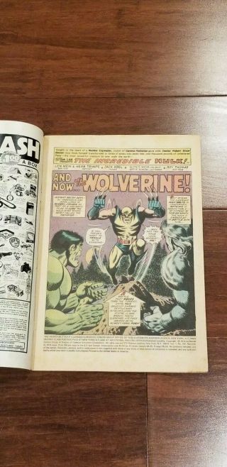 Incredible Hulk 181 Vol 1 Lower Grade 1st App Wolverine Complete with MVS 3