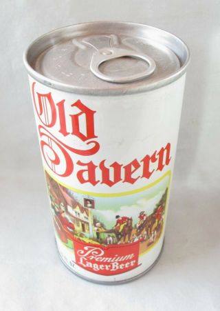 Vintage Old Tavern Premium Lager Beer 12 Oz Lift Ring Beer Can - Warsaw Brg Ill