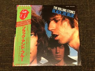 The Rolling Stones Black And Blue Ess - 63005 1979 Japan Obi Insert Vinyl Lp Rare