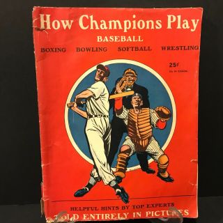 1948 How Champions Play Baseball Comic Book Bob Powell Cover Artist