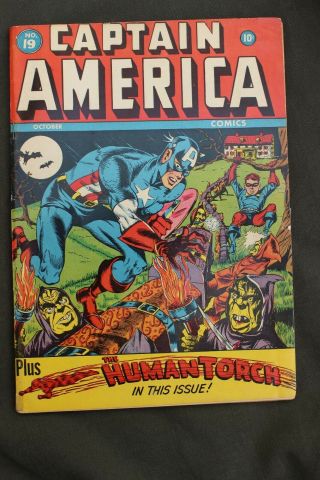 Captain America Comics 19 Golden Age Timely 1942 Ungraded
