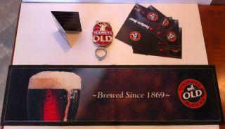 Vintage Tooheys Old Beer Bar Runner & Beer Tap & 5 X Table Talkers