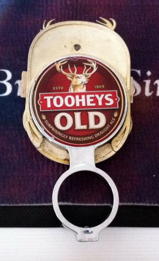Vintage Tooheys Old Beer Bar Runner & Beer Tap & 5 x Table Talkers 5
