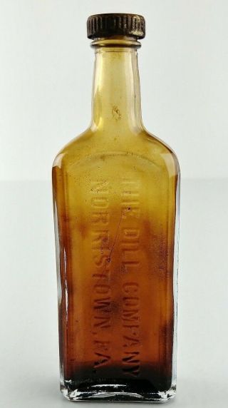 Vintage Glass Bottle The Dill Company Norristown Pennsylvania Pharmacy Collector