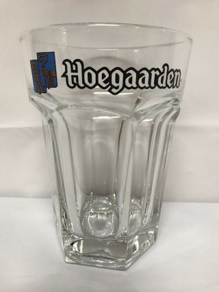 Hoegaarden Heavyweight 50 Cl Hexagon Beer Glass 0.  5l 1/2 Liter Barware Euc