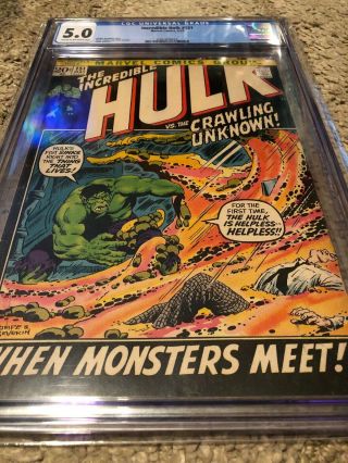 The Incredible Hulk 151 5.  0 Cgc Graded Comic