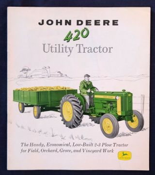 1956 John Deere 420 Utility Tractor 18 Page Brochure