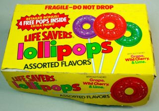 Counter Store Display Box - Life Savers Lollipops - 1970s Advertising - Krfx