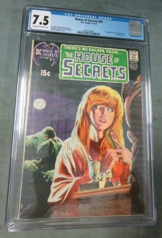 House Of Secrets 92 (cgc 7.  5) 1st Appearance Of Swamp Thing/bernie Wrightson