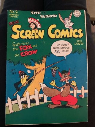 Dc Real Screen Comics 2 1945 The Fox And The Crow Tito And His Burrito