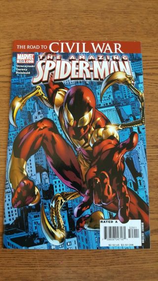 Spiderman 529 (2006) 1st Print 1st Iron Spider Nm Civil War