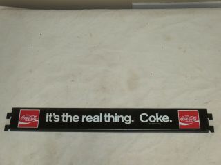 Vtg Coke Its The Real Thing Door Push Plate 1970 