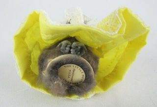 Little Mouse Factory Real Fur Lady in Yellow Dress with Lace Handkerchief 3