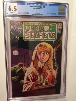 House Of Secrets 92 Cgc 6.  5 1st Swamp Thing
