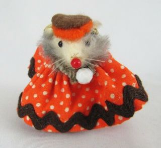 Vintage Fur Toys West Germany Girl Lady Tennis Player Mouse