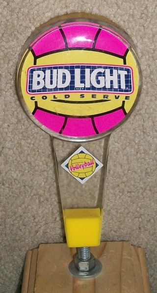 Bud Light Cold Serve Volleyball Beer Tap Handle Rare Vintage