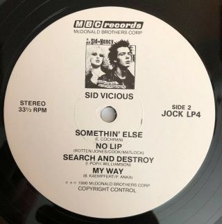 The Real Sid And Nancy - 1986 UK Press (NM) Sex Pistols Ultrasonic 5
