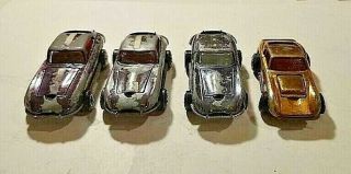 1960s (4) Topper Johnny Lightening Custom (3/jaguars & 1/ferrari) Sports Cars