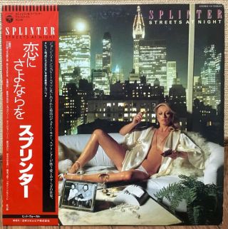 Splinter - Streets At Night Japan Lp W/obi Columbia Yx - 7228 - Ax Sexy Cover