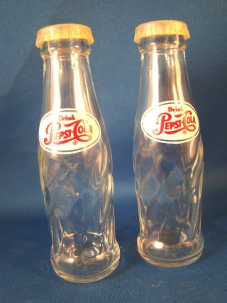 Pepsi Bottle Salt And Pepper Shakers Set Vintage @2
