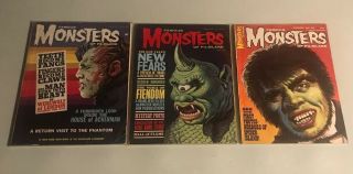 Famous Monsters Of Filmland Set Of 3: 24,  27,  34 (very Good To Fine)