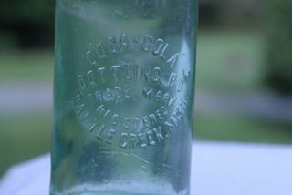 Straight Sided Coca Cola Bottle Made in Battle Creek,  Mich. 2