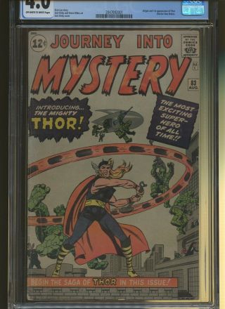 Journey Into Mystery 83 CGC 4.  0 | Marvel 1962 | Origin & 1st Thor - Donald Blake 2