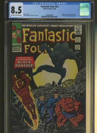 Fantastic Four 52 Cgc 8.  5 | Marvel 1966 | 1st Black Panther - T 
