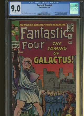 Fantastic Four 48 Cgc 9.  0 | Marvel 1966 | 1st Silver Surfer & Galactus (cameo).