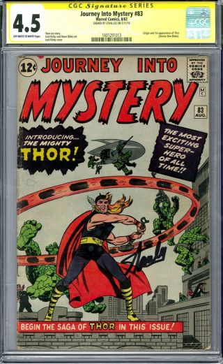 Journey Into Mystery 83 Cgc 4.  5 Stan Lee Signature Series (ow - W) 1st Thor