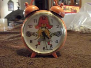 1970 Seth Thomas Warner Bros.  Yosemite Sam Wind Up Alarm Clock