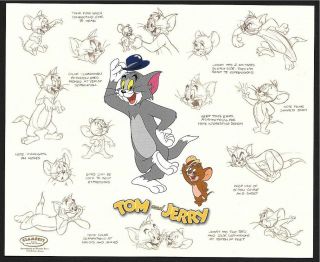 Tom And Jerry Model Sheet Limited Edition Cel Promo Card Hanna Barbera