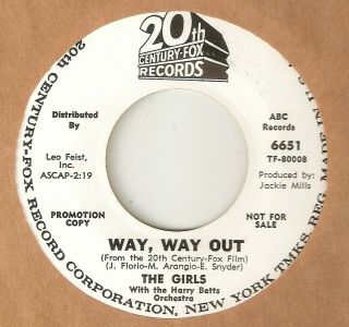 The Girls Way Way Out 20th Century Promo Northern Soul Usa 45