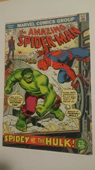 Spiderman 119 Marvel Comic Book Bronze Age 6.  0 Fine