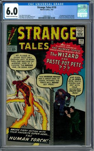 Strange Tales 110 Cgc 6.  0 (c - Ow) 1st Appearance Of Dr.  Strange