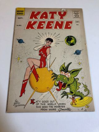 Katy Keene 61 (1961) Archie Comics - Bill Woggon Alien Space Ufo Cover