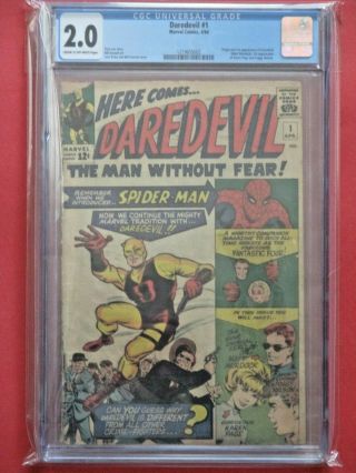 Daredevil 1 - Cgc 2.  0 - Huge Silver Age Key - First Appearance Of Daredevil