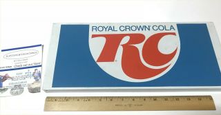 Vintage Store Rc Cola Royal Crown Porcine/painted Coated Tin Metal Sign Ad.