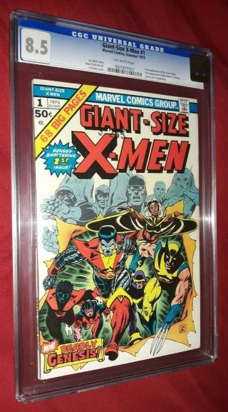 Giant - Size X - Men 1 Cgc 8.  5 Ow/w 1st X - Men 2nd Wolverine