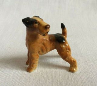 2 Vintage Airdale Terrier Bone China Dog Figurines Decorative Figures 2