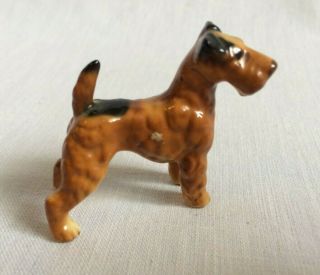 2 Vintage Airdale Terrier Bone China Dog Figurines Decorative Figures 4