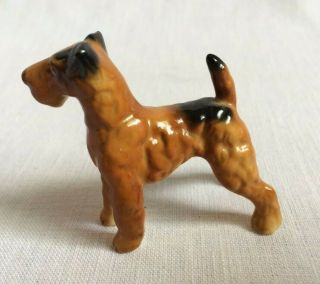 2 Vintage Airdale Terrier Bone China Dog Figurines Decorative Figures 5