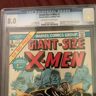 Giant Sized X - men 1 CGC 8.  0 2nd full Wolverine app. 3